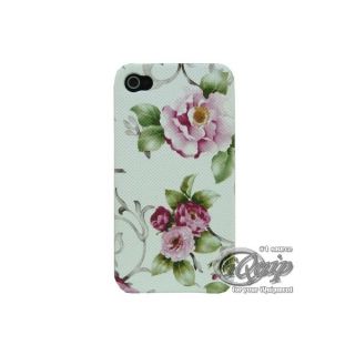 iPhone 4 Kunststoff Case Cover Rosen Flower Style Schutz Hülle Schale