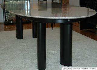 DRAENERT Tisch Esstisch/Konferenztisch Ausziehtisch oval Granit