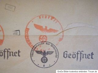 Orig.3.Reich Zensur Brief 1942 Wien Basel Fr.Sauter A.G. Luftpost OKW