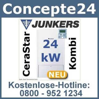 Junkers Cerastar ZWN 24 7 AE 24 + FW 120 Gas Heizwert Gastherme