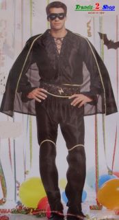 Herren Rächer Kostüm Räuber Zorro Bandit Filmheld Musketier