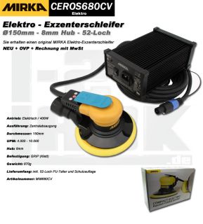 Exzenterschleifer Elektro Mirka CEROS680CV Ø 150mm 8mm Hub