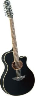 Yamaha APX700II Thinline 12 String Black Acoustic Electric Guitar
