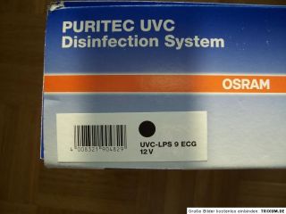 Osram Puritec UVC LPS 9 Trinkwasser Entkeimung 12 V