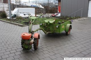 Kleintraktor/Traktor Einachsschlepper von Agria m. Anhänger und div