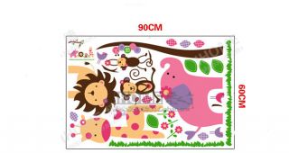 Dschungel Tier (Löwe,Elefant,Affe,Giraffe) Wandtattoo Kinderzimmer