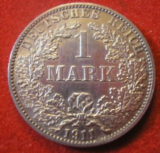 Kaiserreich 1 Mark 1911 A Silber vz M691