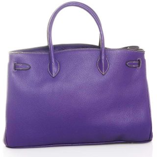 ROUVEN Lila Calfskin ICONE 40 Bag Handtasche UVP*699€