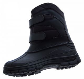 Herren Winter Stiefel Schwarz gefüttert Boots Outdoor Schnee Schuhe