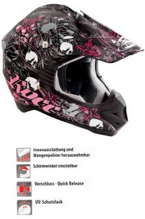 ROCC 710 Spider Motocross MX Helm pink matt XS S M L XL