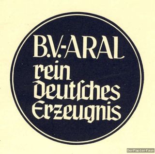 Reklame Benzin Aral Benzol Kohle B.V. 3.Reich 1937