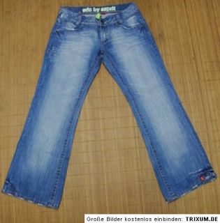 edc by ESPRIT Play Vintage Denim Jeans Bootcut Gr 38 short distressed