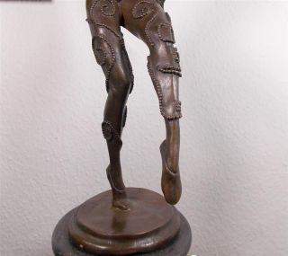 Chiparus Bronze Tänzerin Harlekin Statue Bronzeskulptur Figur 51cm