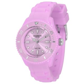 Damen Madison New York Uhr Armbanduhr MINI Silikon Candy Time mit