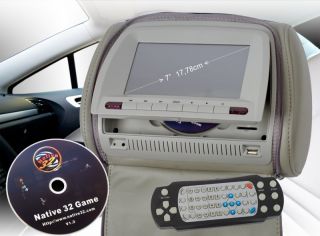 ZOLL (17,8cm) Digital LCD Auto Kopfstütze Touchscreen DVD USB SD