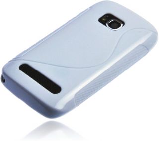 Silikon Rubber Case weiß Nokia Lumia 710 Tasche Schutzhülle Gel Case