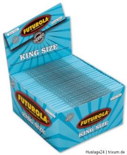 Box FUTUROLA blau King Size Zigarettenpapier, Papers