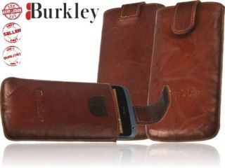 Burkley WETCASE WASHED Leder Handytasche für Sony Xperia P Etui