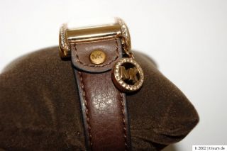 Michael Kors Damen Uhr MK 2214 TAYLOR Lederarmband chocolate rosegold