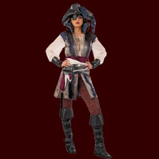 Freibeuterin   Piraten Kostüm 8teilig Fasching Damen Piratenbraut