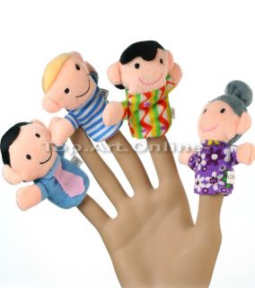 6tlg. Familie Fingerpuppen Finger Puppe Puppentheater Handpuppe