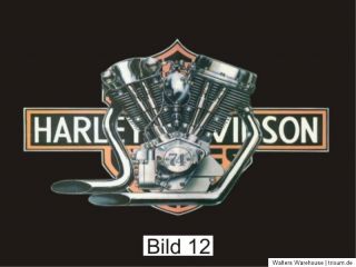 Wanduhr Uhr Harley Motiv 30 x 40 cm auf Leinwand Dave Mann