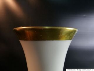 elegant geschwungene Vase, Lindner Kueps Bavaria Porzellan, Rheingold