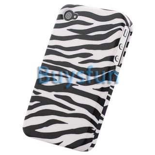 New Zebra Hard Case full front and back Cover Skin for Apple iPhone 4S