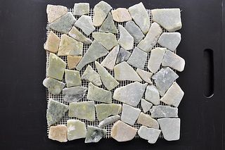 Marmor / Jade Bruch, Naturstein Mosaik, hell grün, 1qm, Fliesen