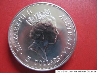 Australien 5 Dollars 1990 Kookaburra Silber Gedenkmünze 1oz st
