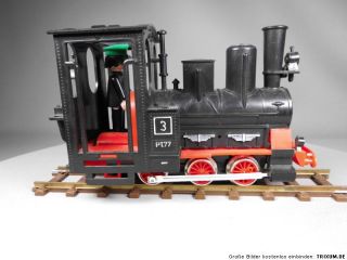 Faller E Train Spur 0 Dampflok Lok Gleichstrom m. Playmobil Figur 70er