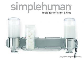 Simplehuman Shampoo Seifenspender mit Ablage + Wandhalterung