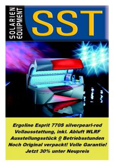 Ergoline 770S Esprit , Silver pearl Solarium sunbed, no KBL, no UWE