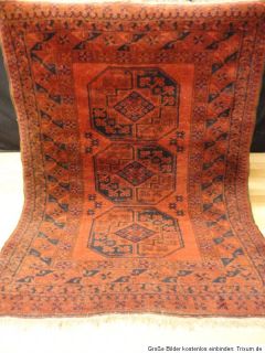 Art Deco Ersari Afghan 155x120 cm Orientteppich Carpet Teppich Tappeto