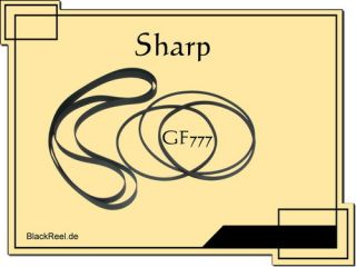 Sharp GF 777 GF777 Riemen rubber belts Radiorecorder