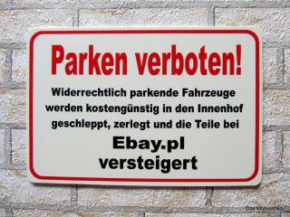 Parken Verboten,Parplatzschild,Parken,Schild,30 x 20 cm,Reserviert
