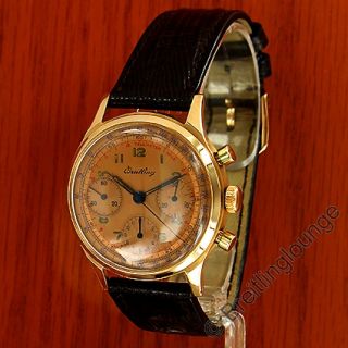 BREITLING Uhr Premier 788 Tricompax 18 Kt Gold aus 1946