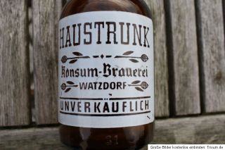 Bierflasche Flasche Bier Konsum Brauerei Watzdorf Haustrunk alte