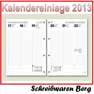 Kalendereinlage Ringbuch Einlage Modell 796 10 79627 NEU 2013
