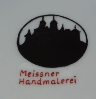 Porzellan Wandteller Drache Meissner Handmalerei #3