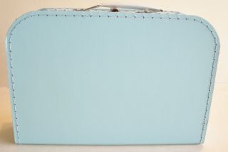 Kinderkoffer, hellblau, türkis, blau Pappkoffer Koffer 30 cm