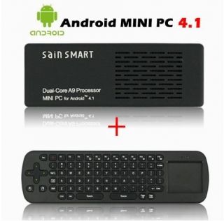 SS808 mini PC Android 4 1 TV Dual Core A9 1 3Ghz 8GB RC12 Toupad Mouse
