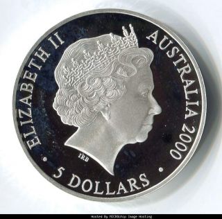 AUSTRALIA 5 DOLLARS ARGENTO XXVII OLIMPIADE SYDNEY 2000  ECHIDNA(#L048