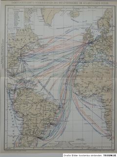Karte zum Weltverkehr im Atlantischen Ozean, 1898, BH14