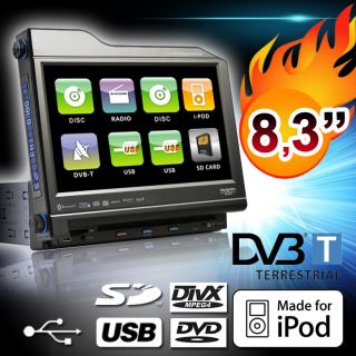 Autoradio DVD CD DVB T TV 1Din Radio SD USB Touchscreen RDS MP3 VCD