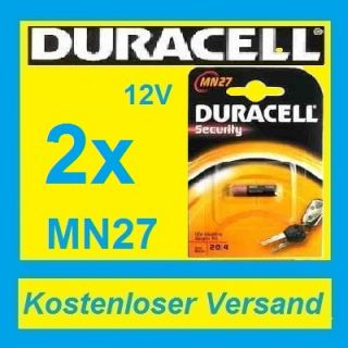 2X Duracell MN27 12V A27 27A GP27 L828 CA22 Blister