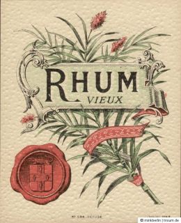 Rhum Vieux / Rum   Etikett   etiquette   label   # 210