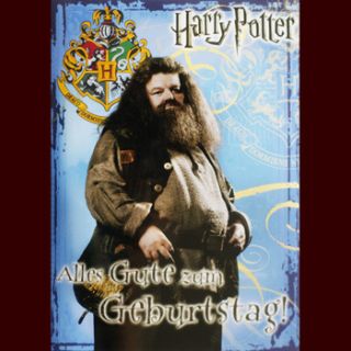 Harry Potter Geburtstagskarte   Grußkarte mit Sound Motiv Hagrid