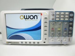OWON 100Mhz Oscilloscope SDS7102 1G/s large 8 LCD LAN+VGA+battery+bag