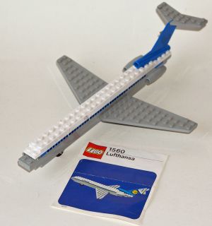Lego No 1560 Lufthansa Flugzeug 70er Jahre